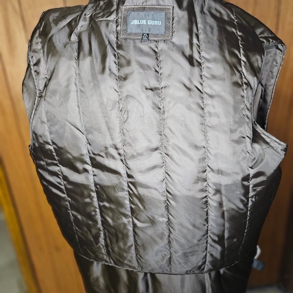 Men's Winter Leather Jacket With Detachable Under Vest And Collar Size XL Tag On - Picture 7 of 16